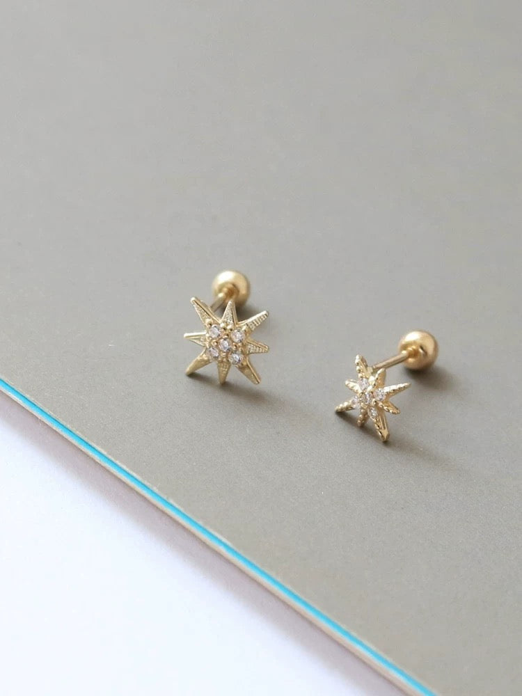 Atomic Star Stud Earrings