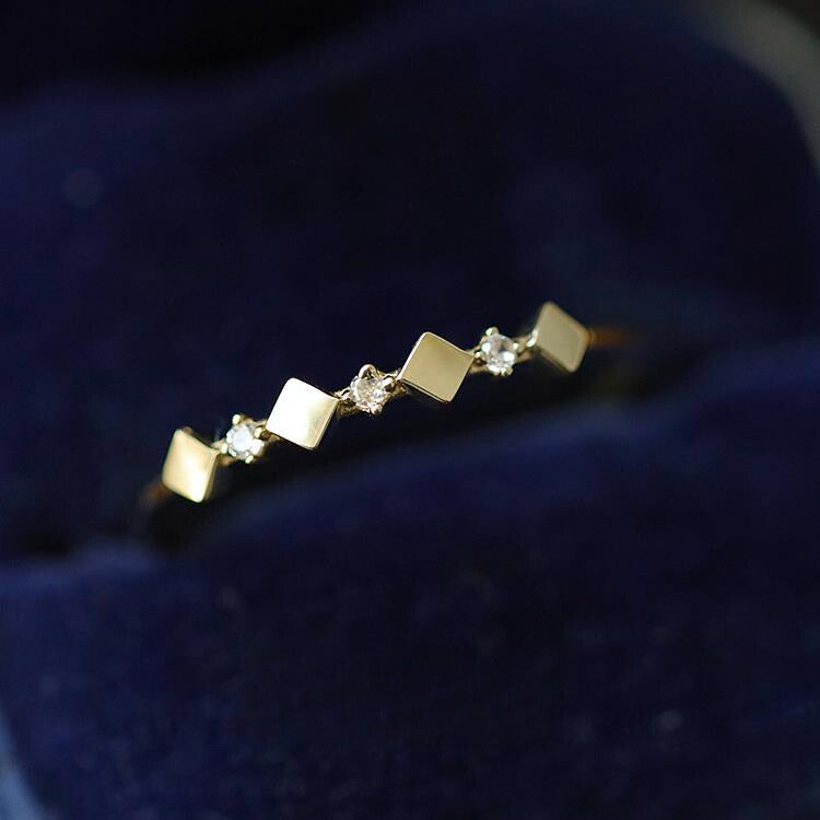 French Rhombus Stackable Ring