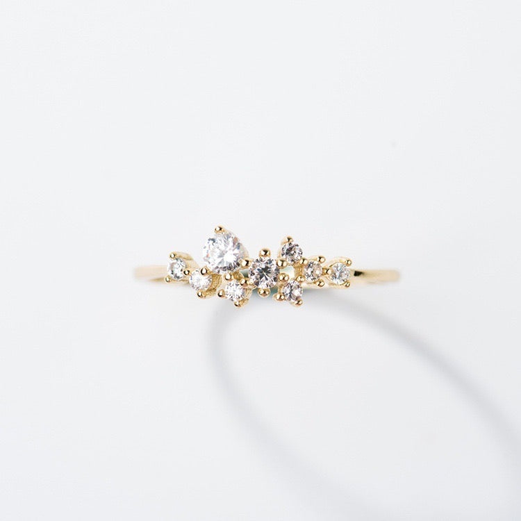 Crystal Cluster Stackable Ring