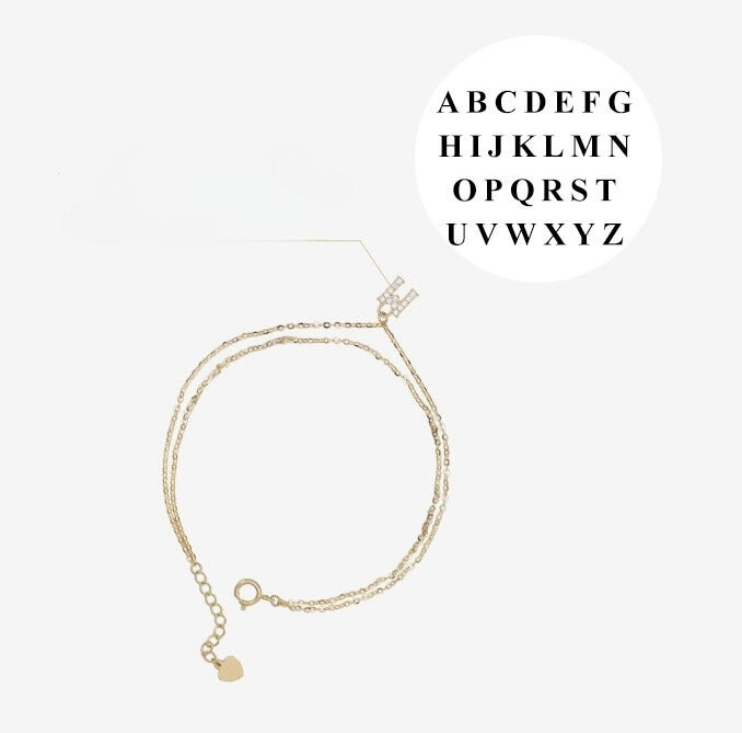 Alphabet Double Chain Anklet