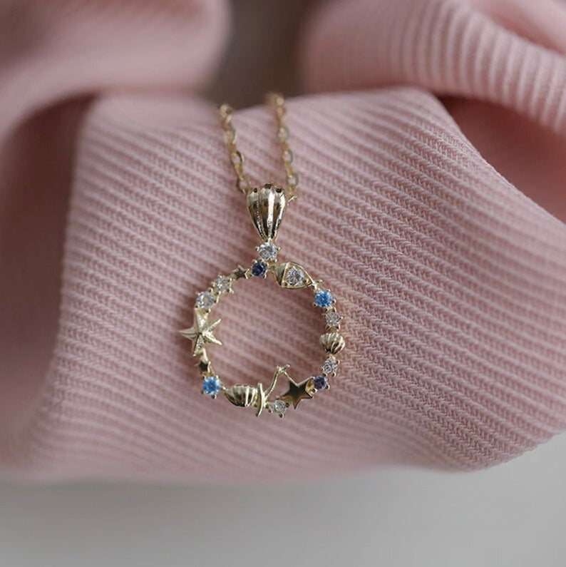 Beach Ring Charm Necklace