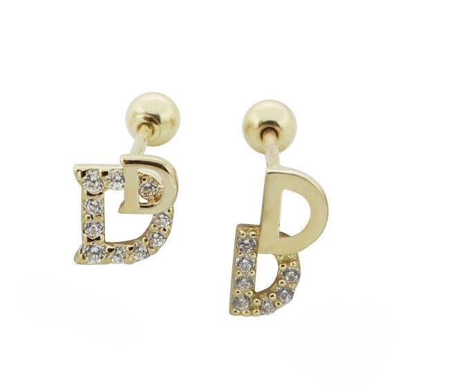 Asymmetric Double D Stud Earrings