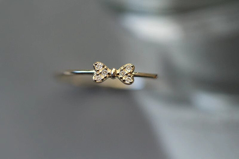 Cherish Bow Stackable Ring