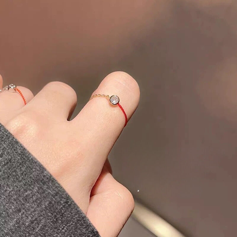 Adjustable Bezel Friendship & Rope Ring