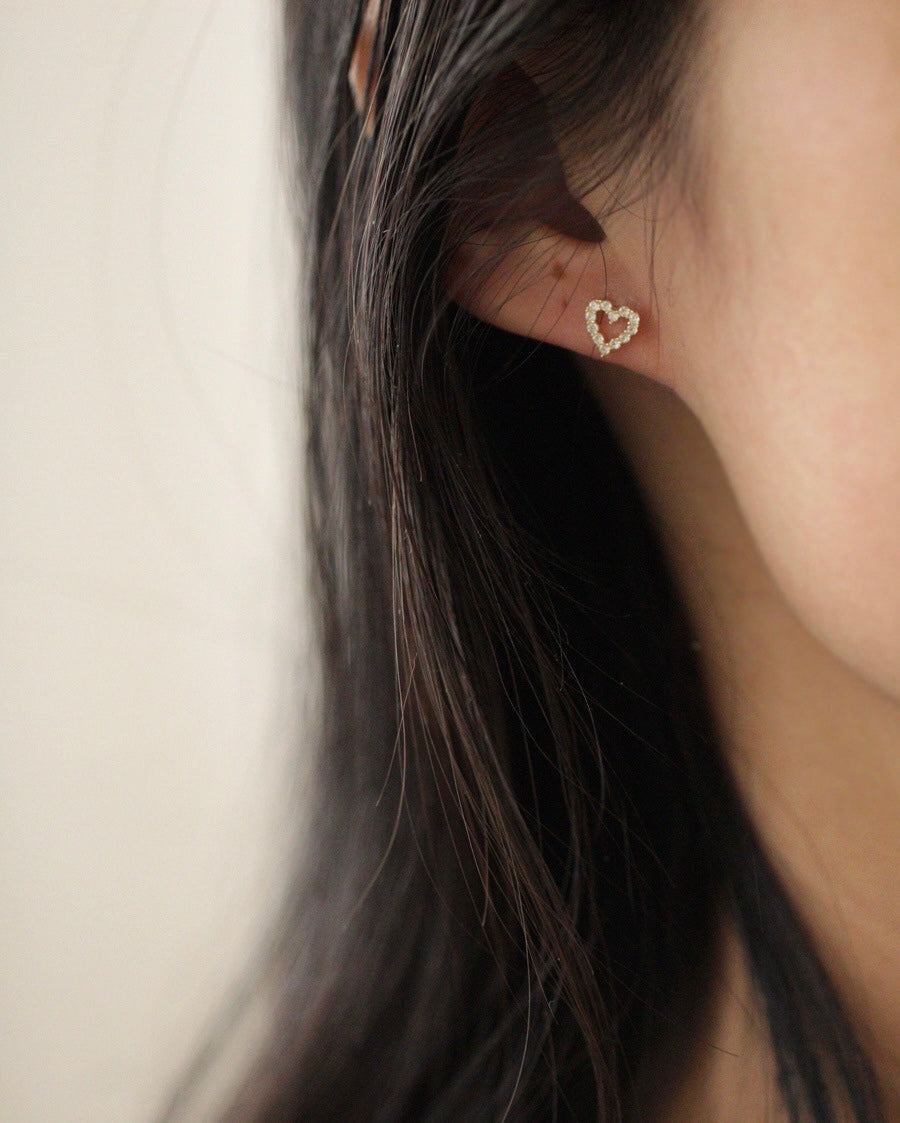 Petite Hearts Stud Earrings