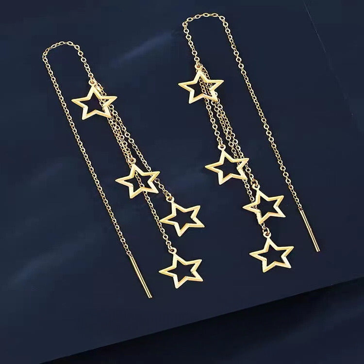 Super Stars Tassel Chain Earrings