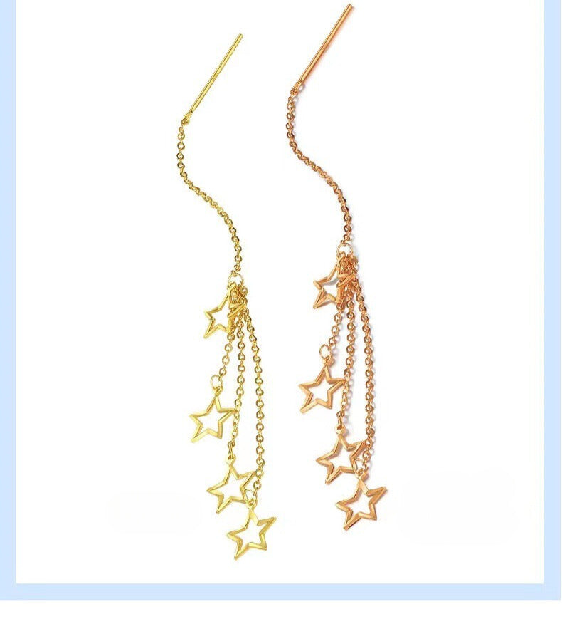 Super Stars Tassel Chain Earrings