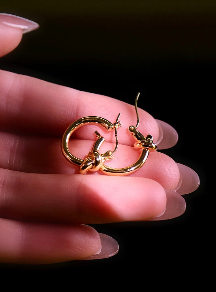 Knotted Hula Hoop Earrings