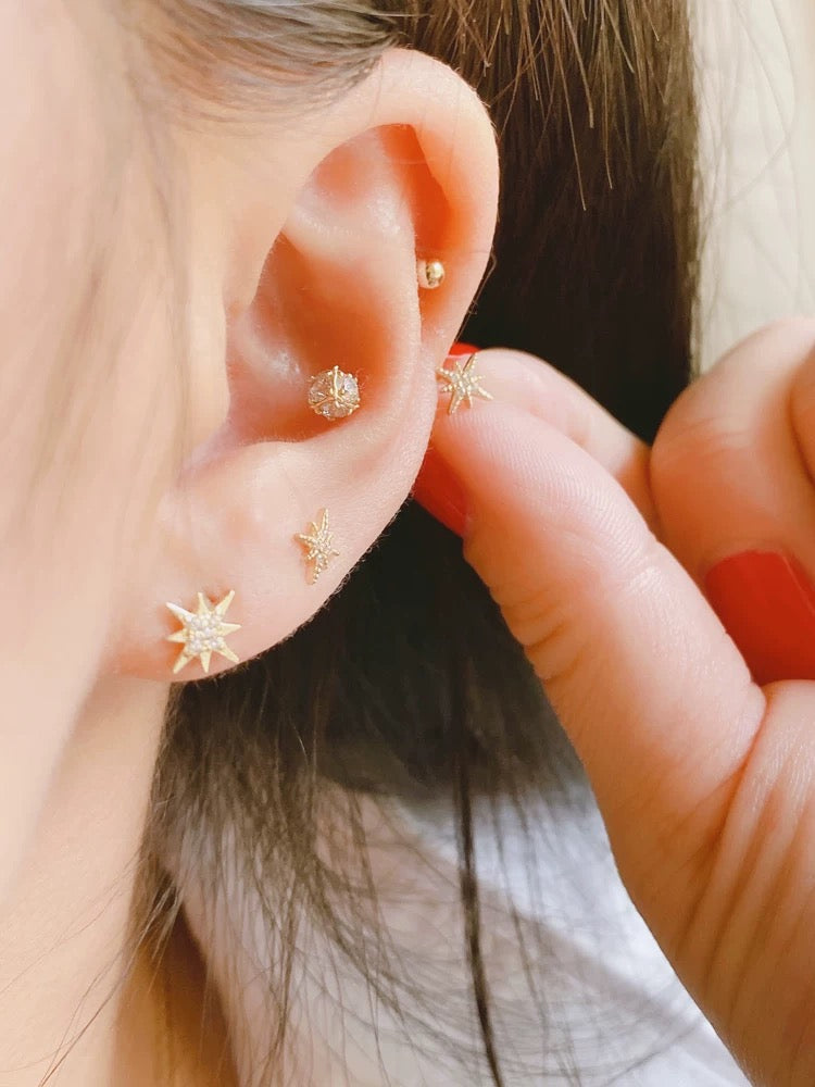 Atomic Star Stud Earrings