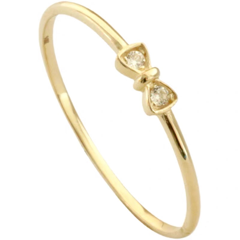 Charming Bow Stackable Ring