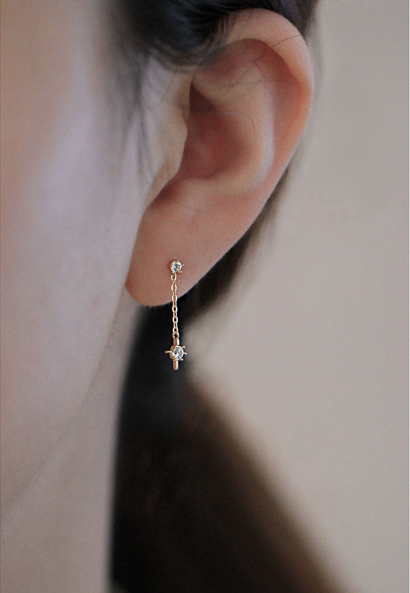 Star Flail Stud Earrings