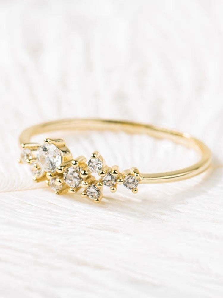 Crystal Cluster Stackable Ring