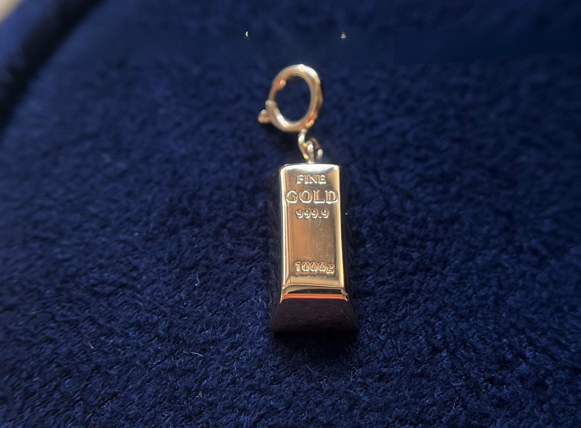 Detachable Gold Bar Charm Pendant