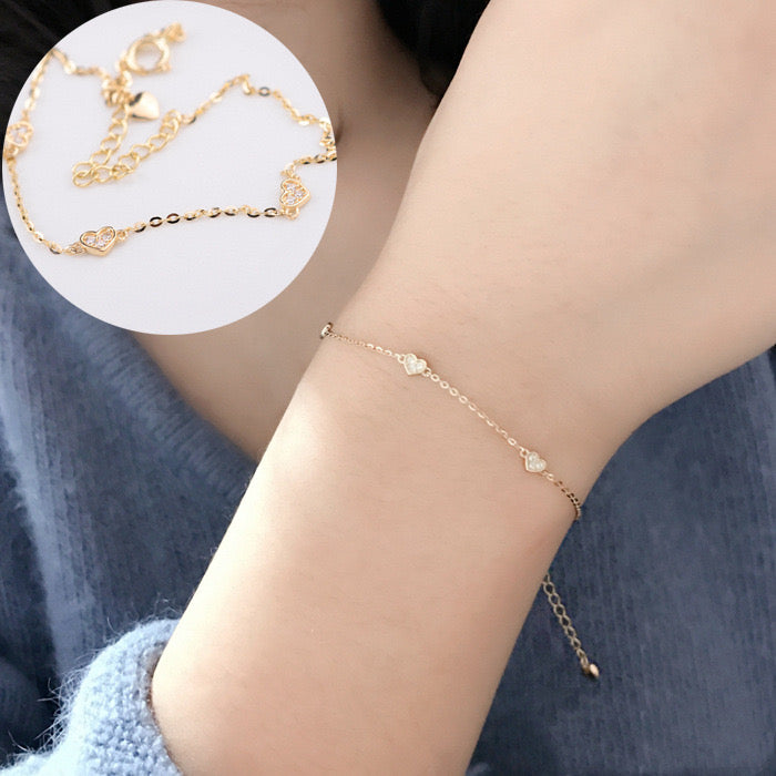 Three Heart Bracelet