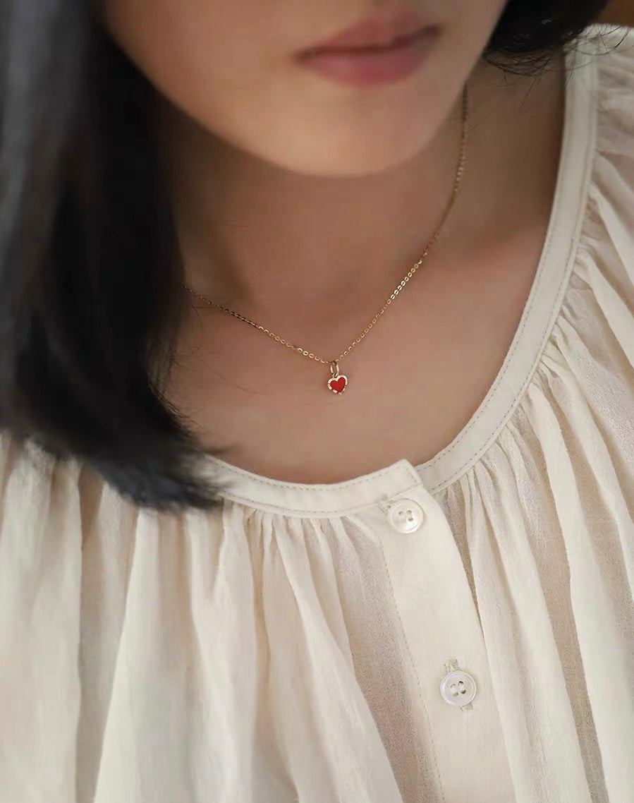 Precious Red Heart Charm Pendant