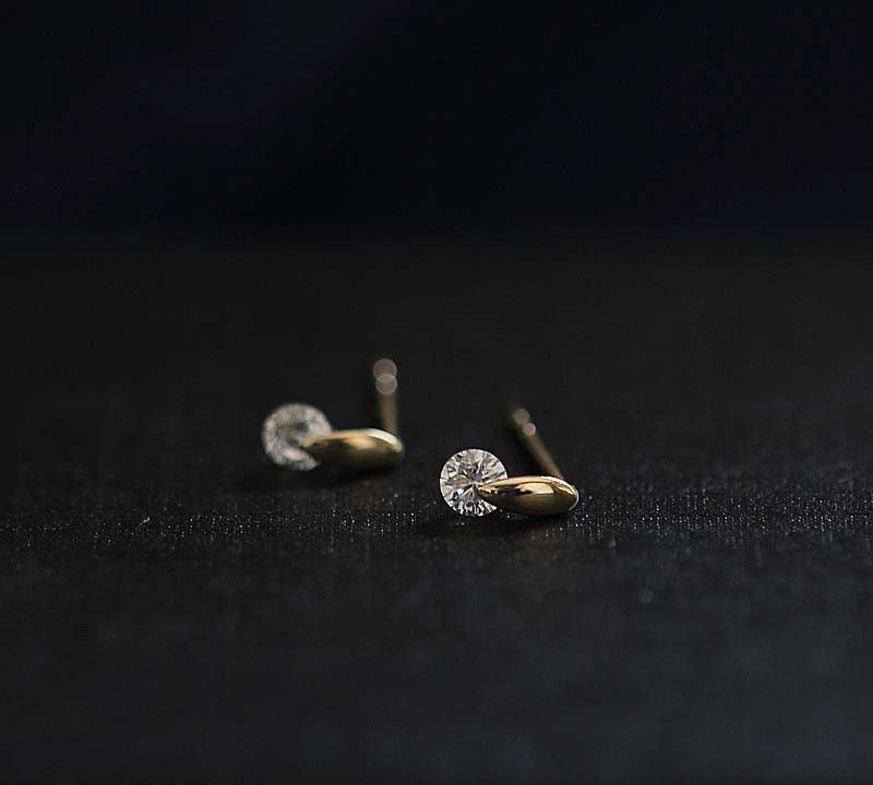 Mini Crystal Drop Stud Earrings