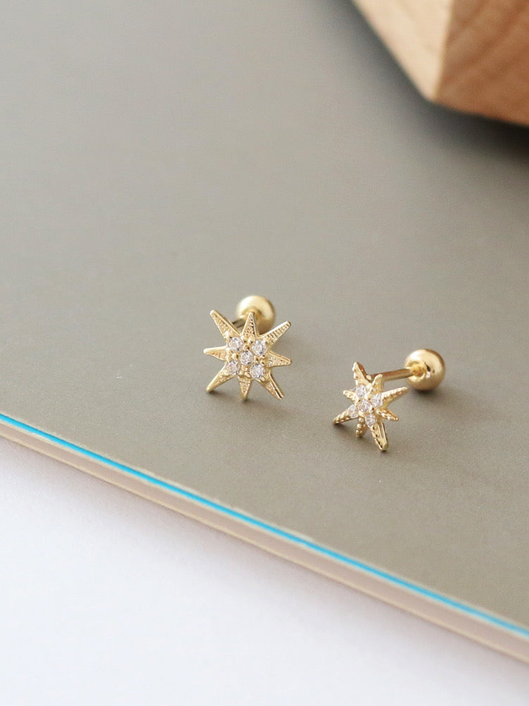 Atomic Star Stud Earrings