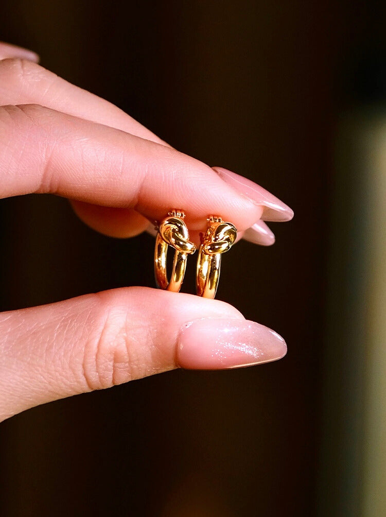 Knotted Hula Hoop Earrings