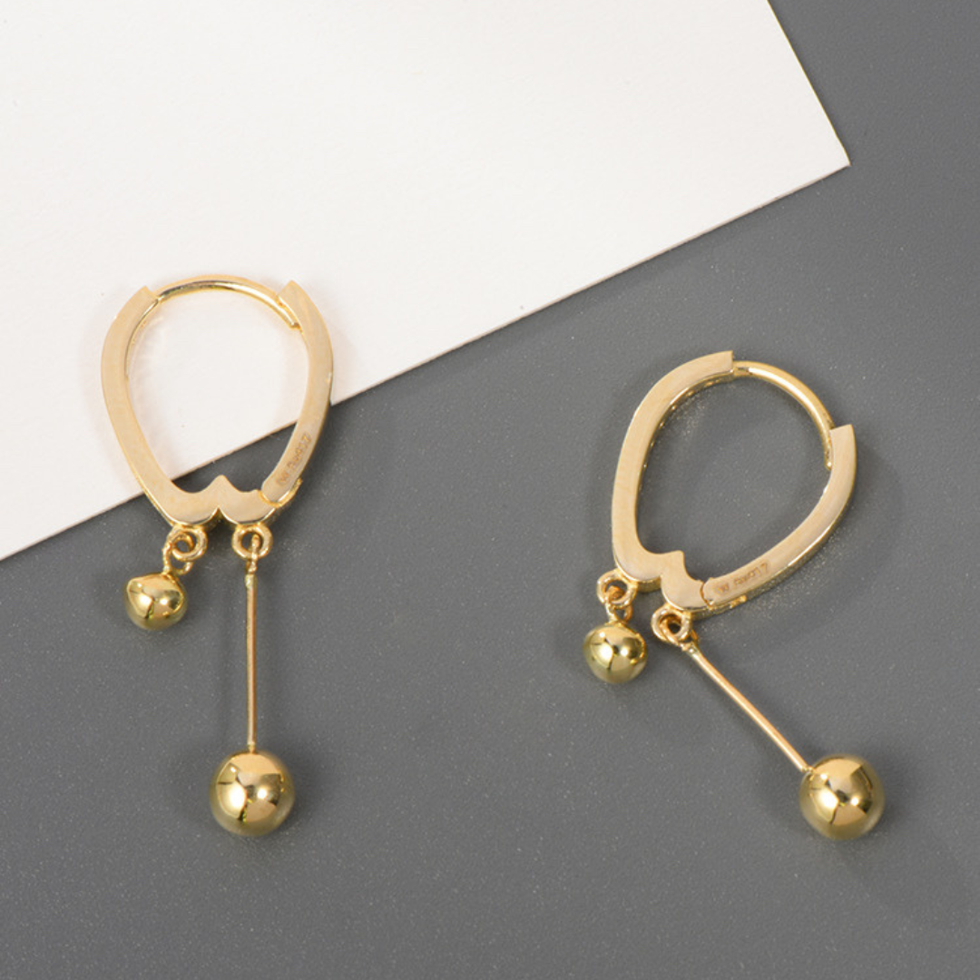 Twin Bell Hoop Earrings