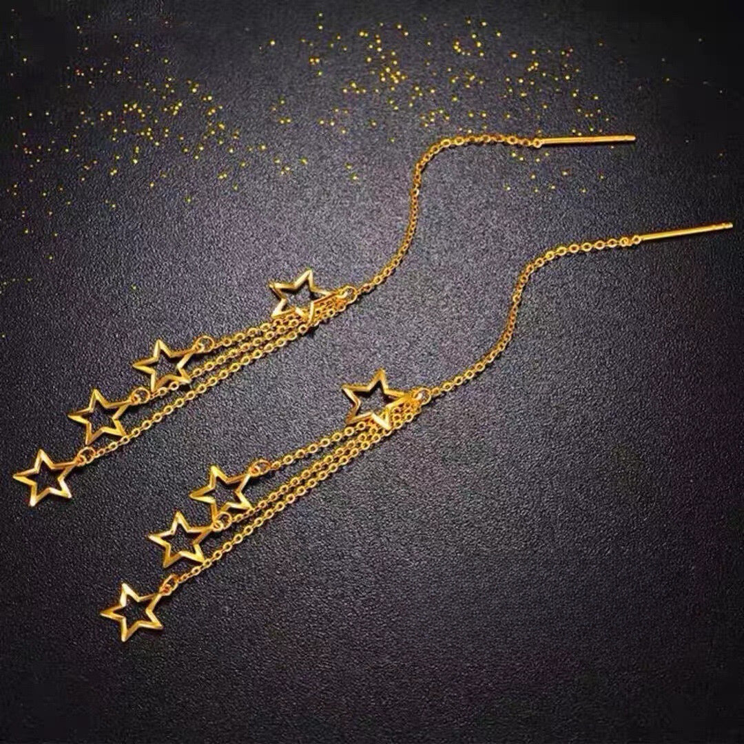 Super Stars Tassel Chain Earrings