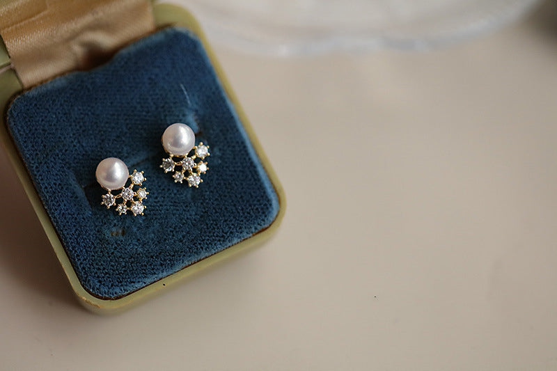 Majestic Snowflake Stud Earrings