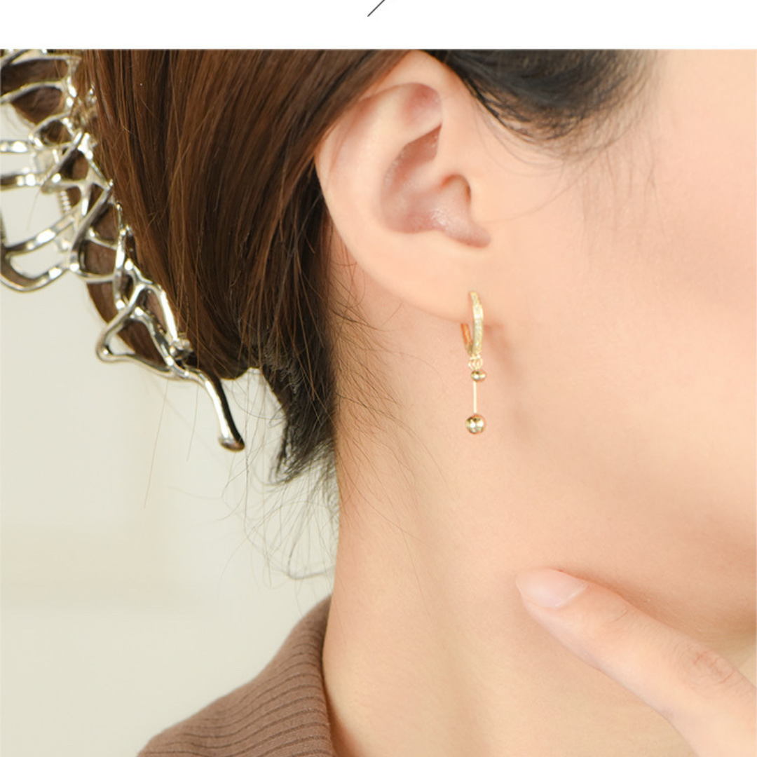 Twin Bell Hoop Earrings