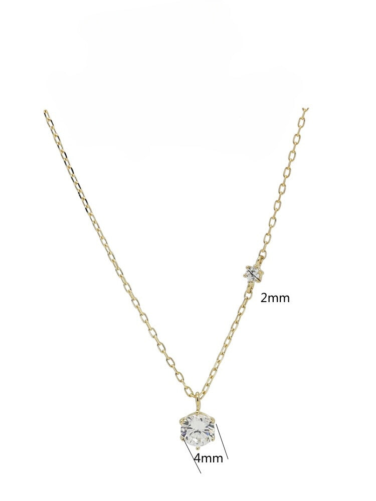 Round Solitaire Stone Necklace