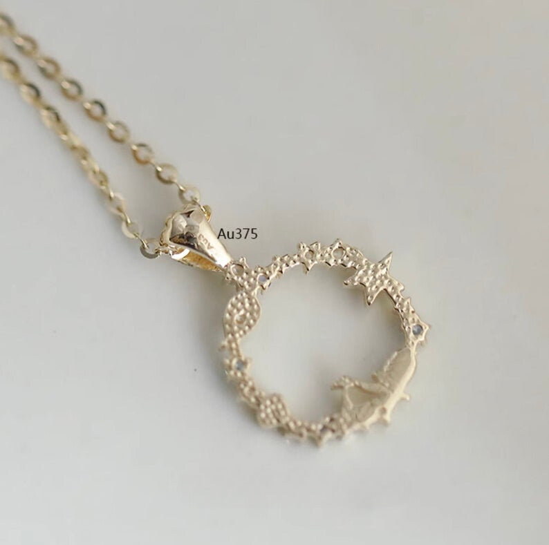 Beach Ring Charm Necklace