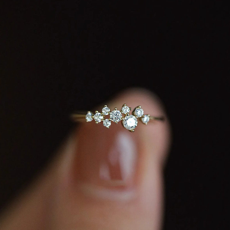 Crystal Cluster Stackable Ring