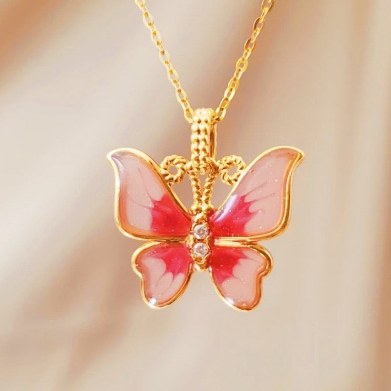 Blooming Butterfly Charm Pendant