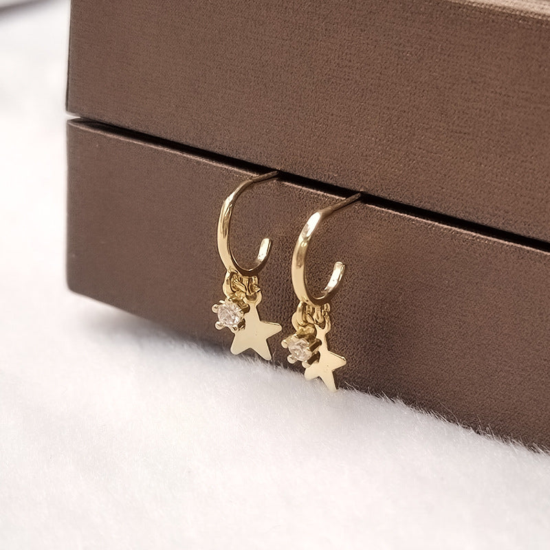 Sunny Star Hook Stud Earrings