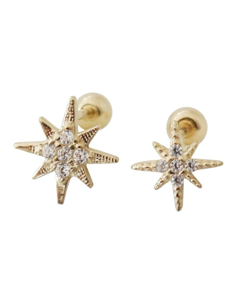 Atomic Star Stud Earrings