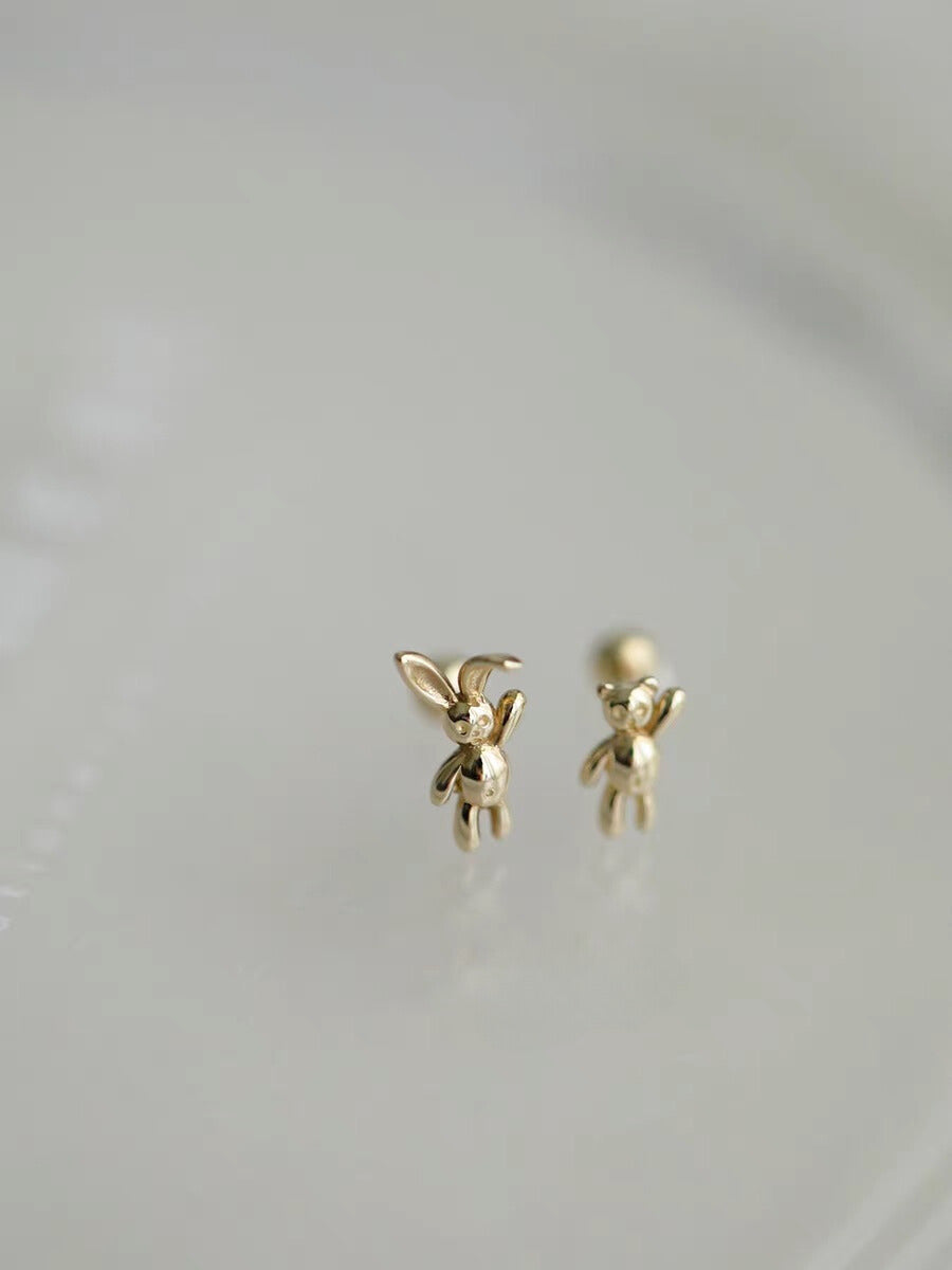 Bear Bunny Stud Earrings