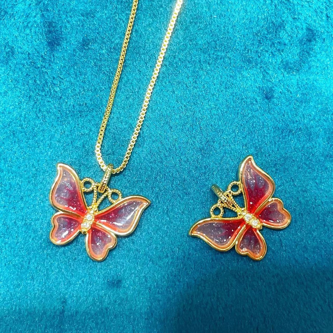 Blooming Butterfly Charm Pendant