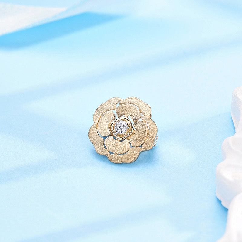 Flower Shield Charm Pendant