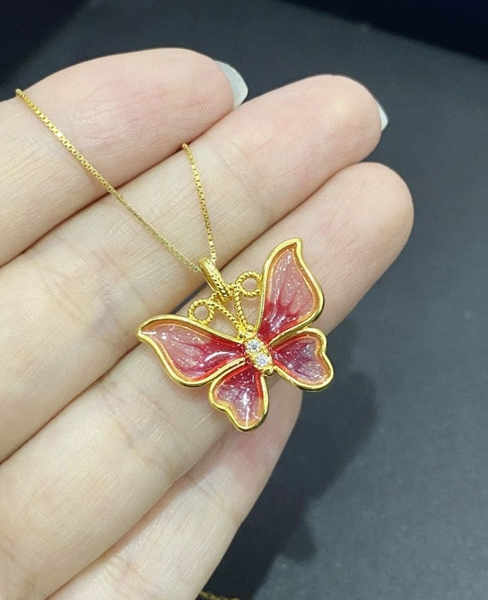 Blooming Butterfly Charm Pendant