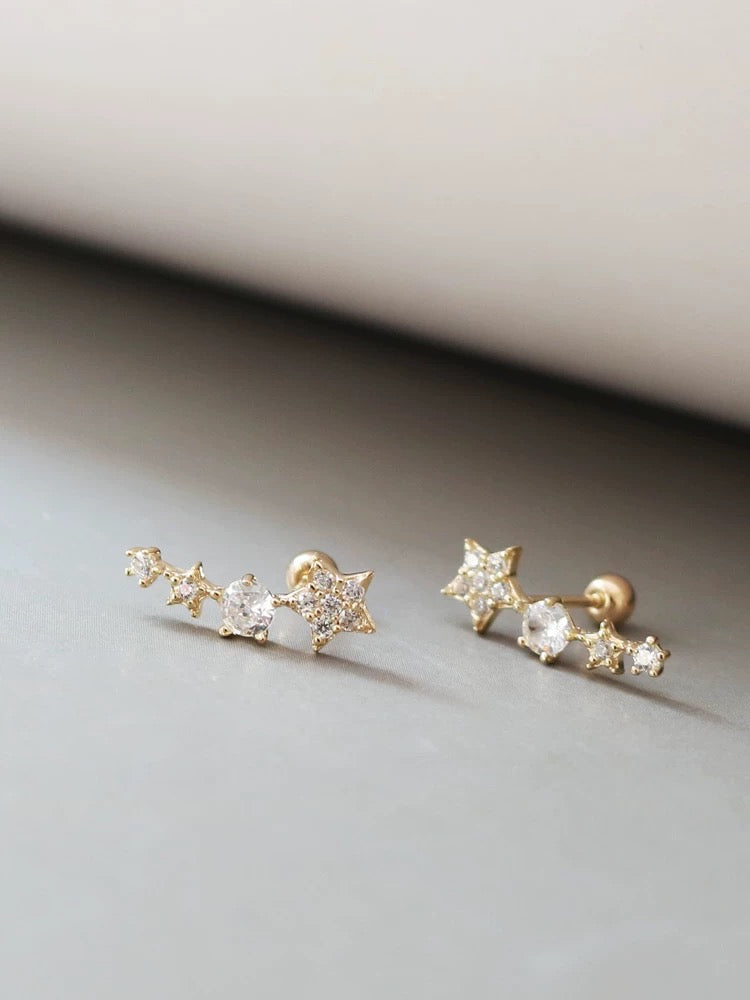 Meteor Stars Stud Earrings