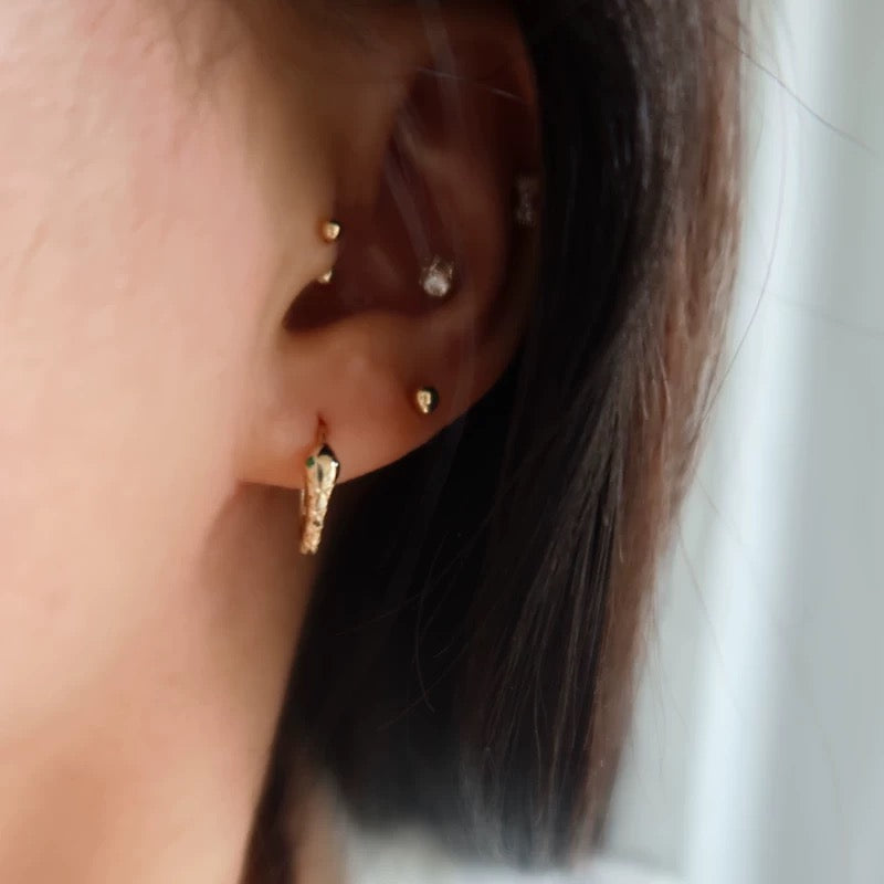 Snake Head Hoop Earrings