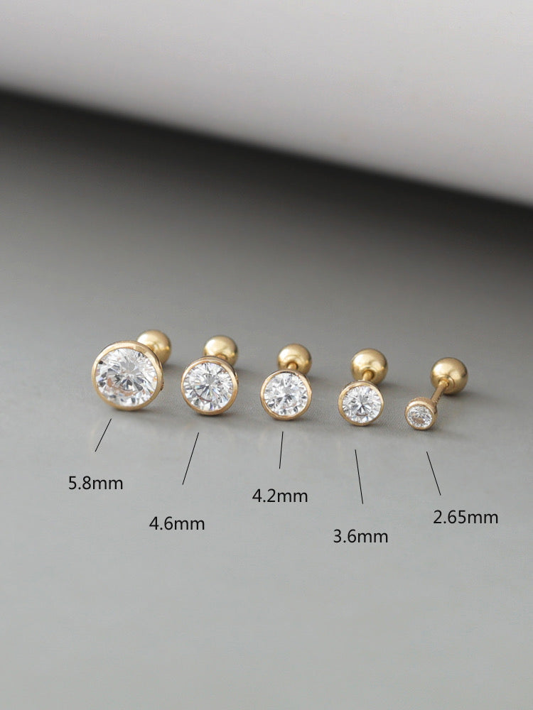 Moissanite Bulb Stud Earrings