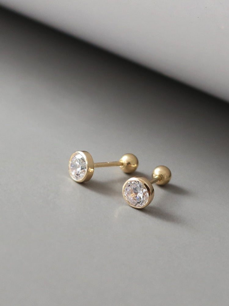 Moissanite Bulb Stud Earrings