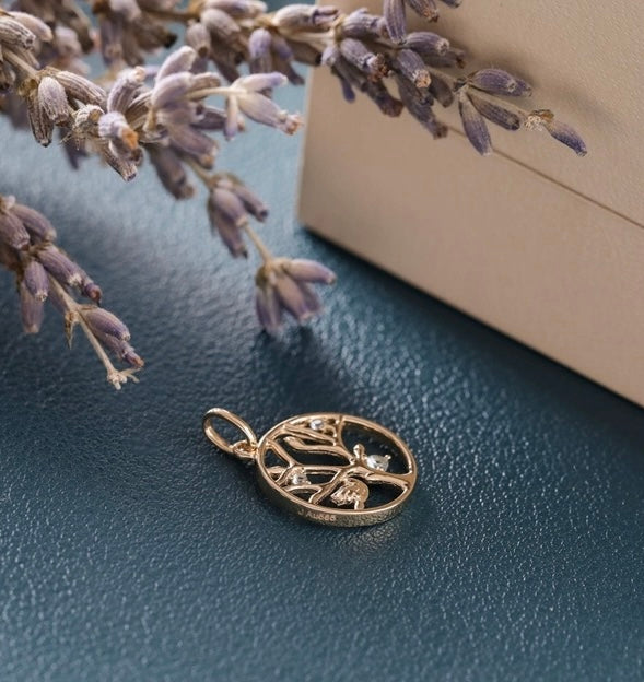 Tree of Life Circle Charm Pendant