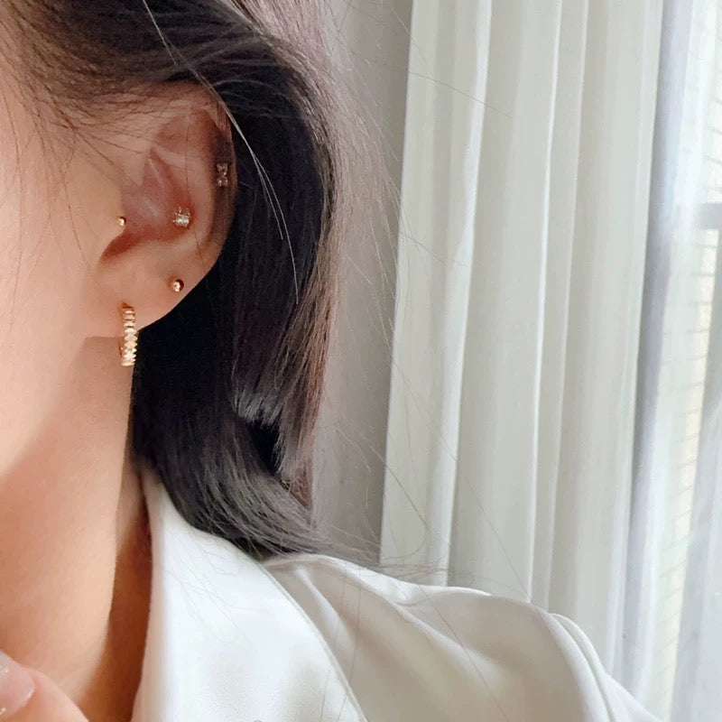 Petal Fence Hoop Earrings