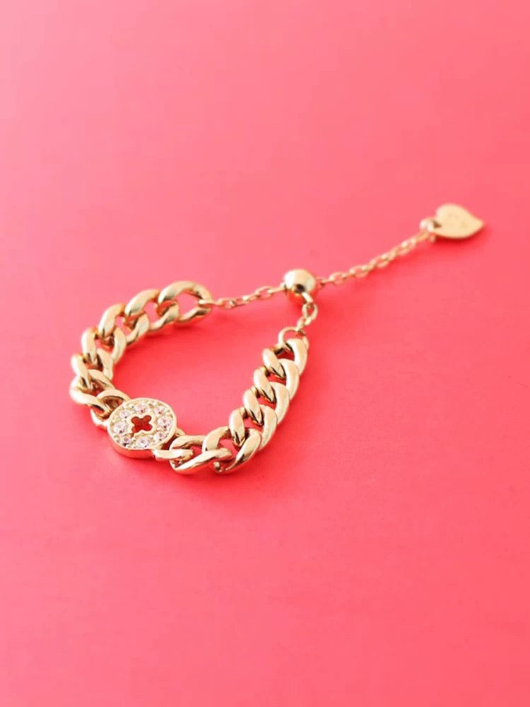 Adjustable Solita Cuban Chain Ring