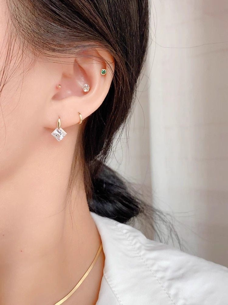 Crystal Totem Stud Earrings