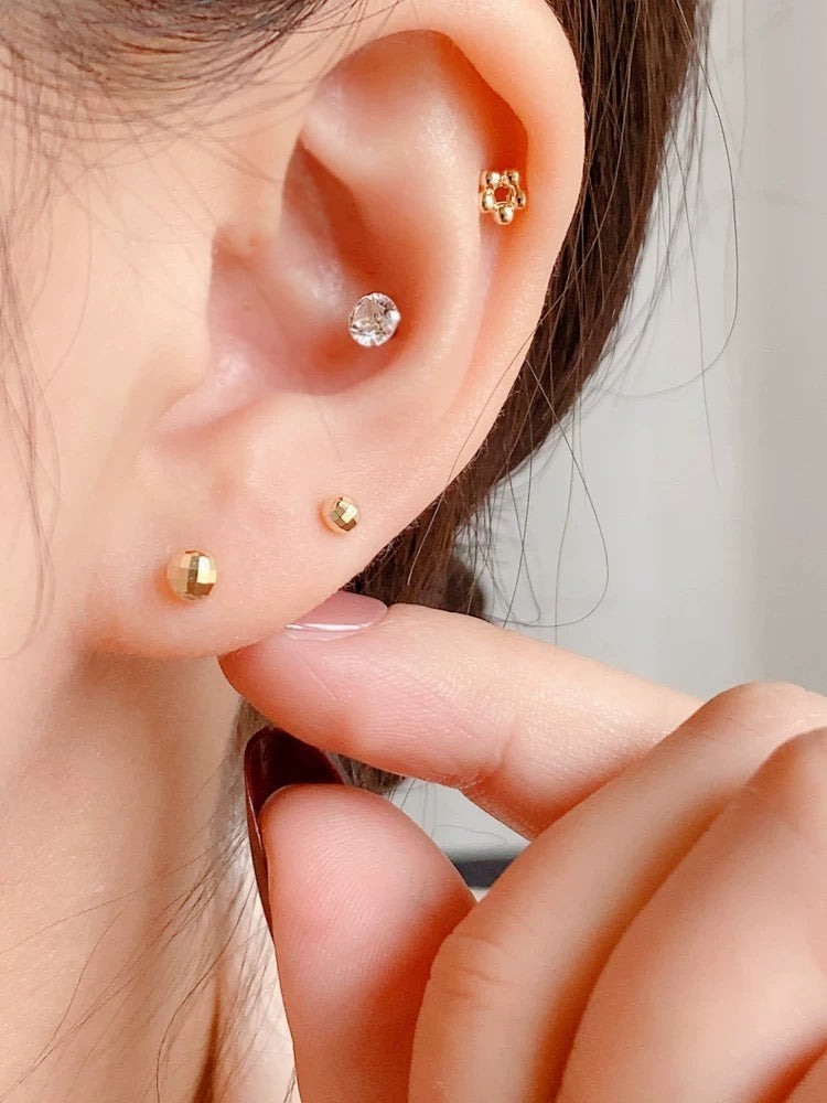 Disco Barbell Stud Earrings