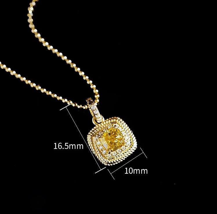 Cherish Amber Stone Charm Pendant