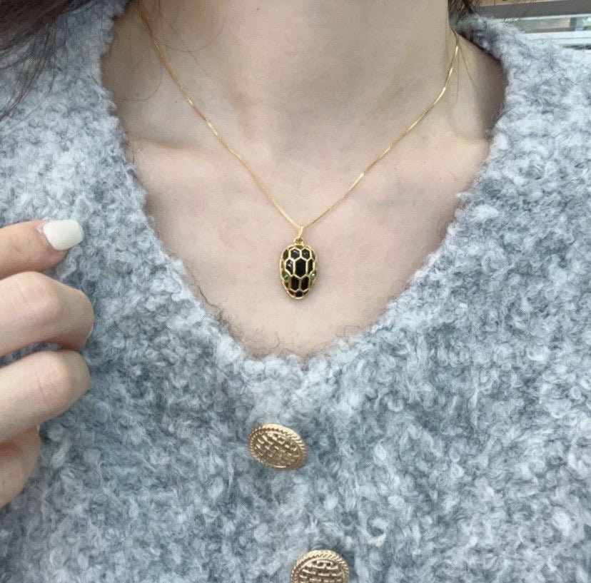 Snake Head Charm Necklace