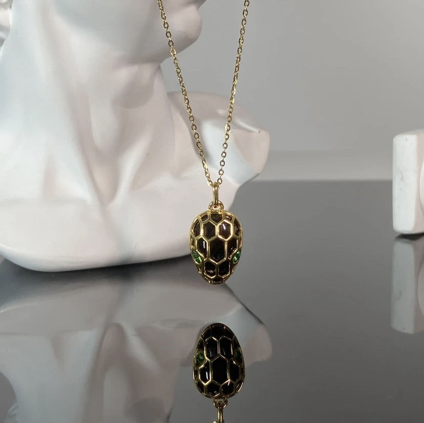 Snake Head Charm Necklace