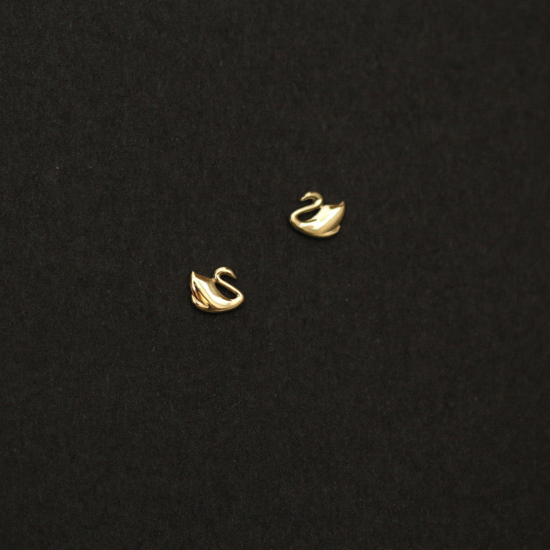 Petite Swans Stud Earrings