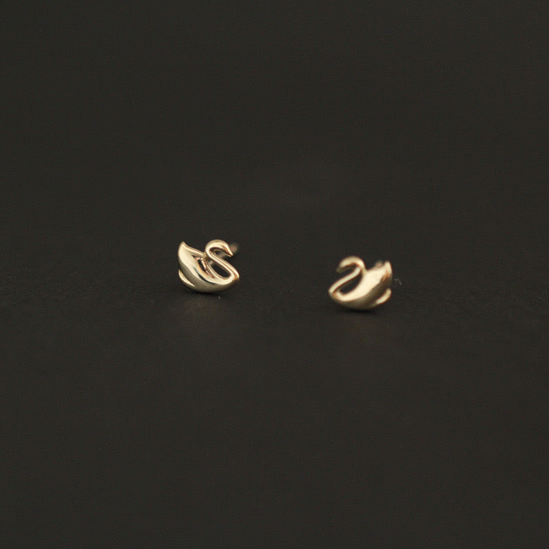 Petite Swans Stud Earrings